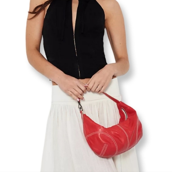 Free People Real World Clutch In Red Light NWT - Picture 1 of 12